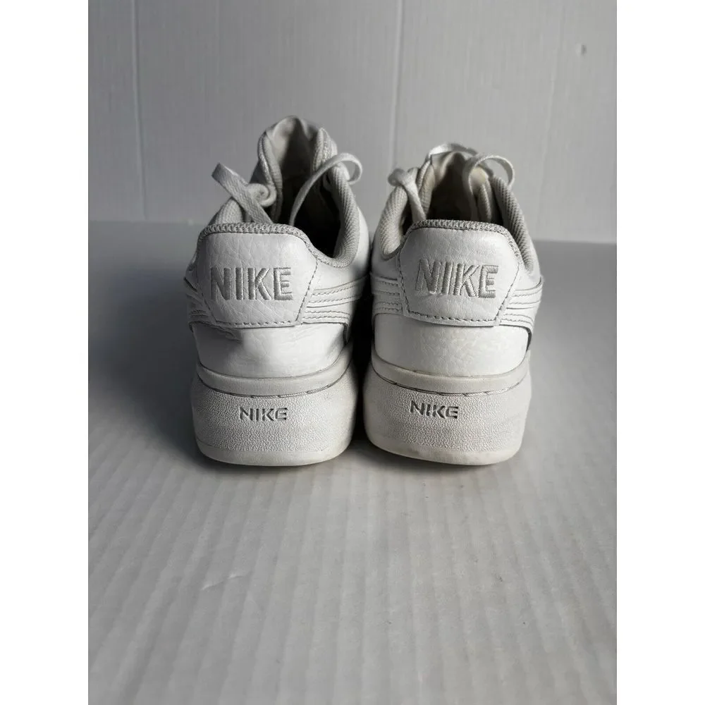 Nike Men's‎ Court Vision Alta Leather platform sneakers in triple white size 10